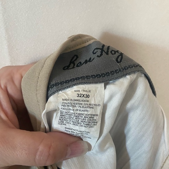 Ben Hogan men's 32 waist 30 length flat front khaki dri fit golf pants & shorts - Picture 5 of 11